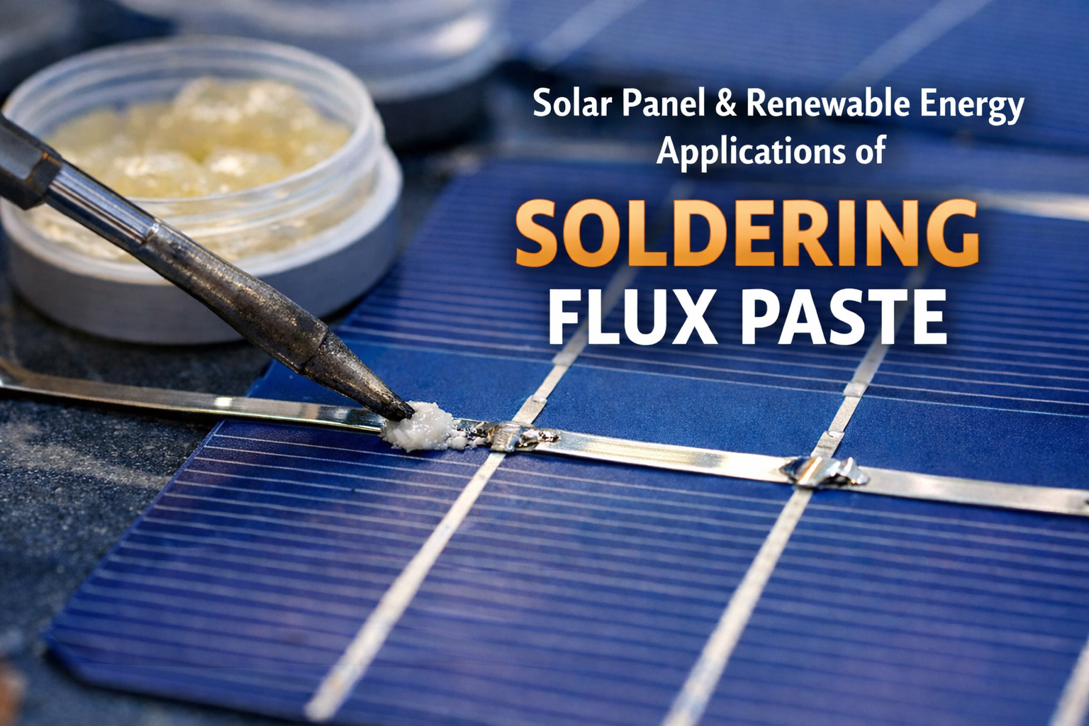 Solar Panel & Renewable Energy Applications of Soldering Flux Paste