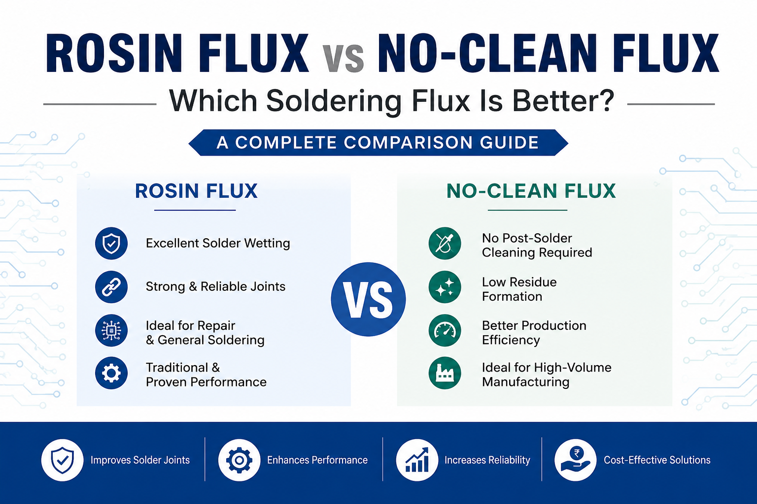 Rosin Flux vs No-Clean Flux: Which Soldering Flux Is Better?