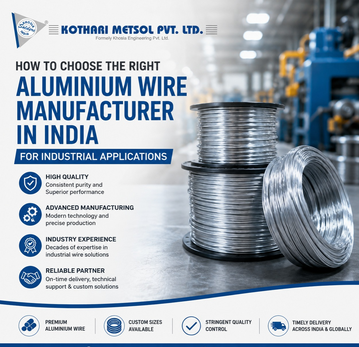 How to Choose the Right Aluminium Wire Manufacturer in India for Industrial Applications