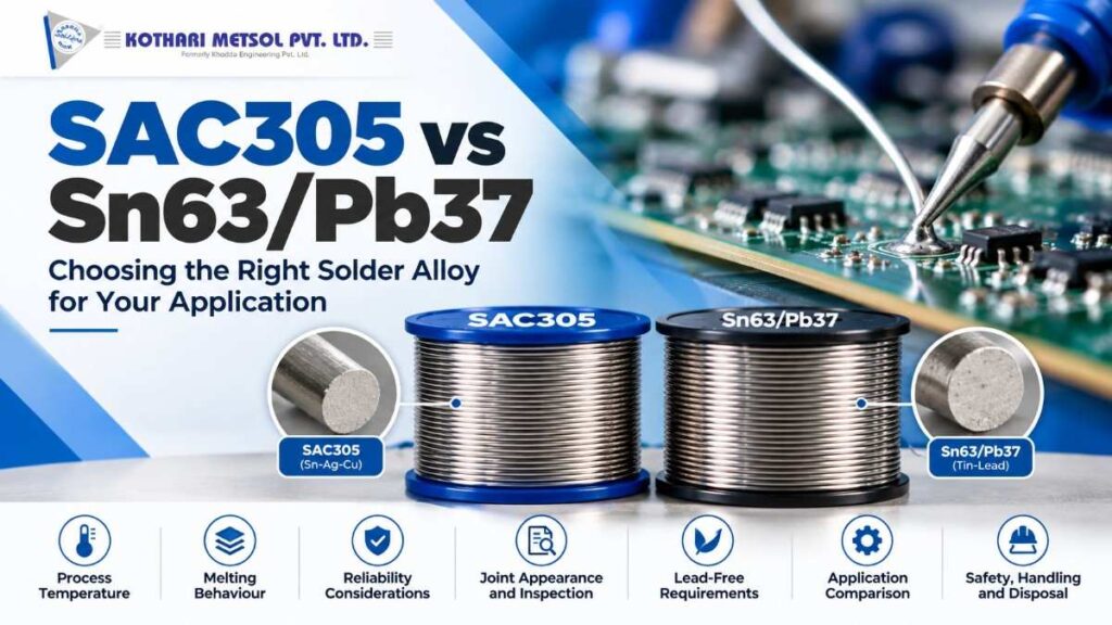 SAC305 vs Sn63/Pb37 solder alloy comparison for electronic applications